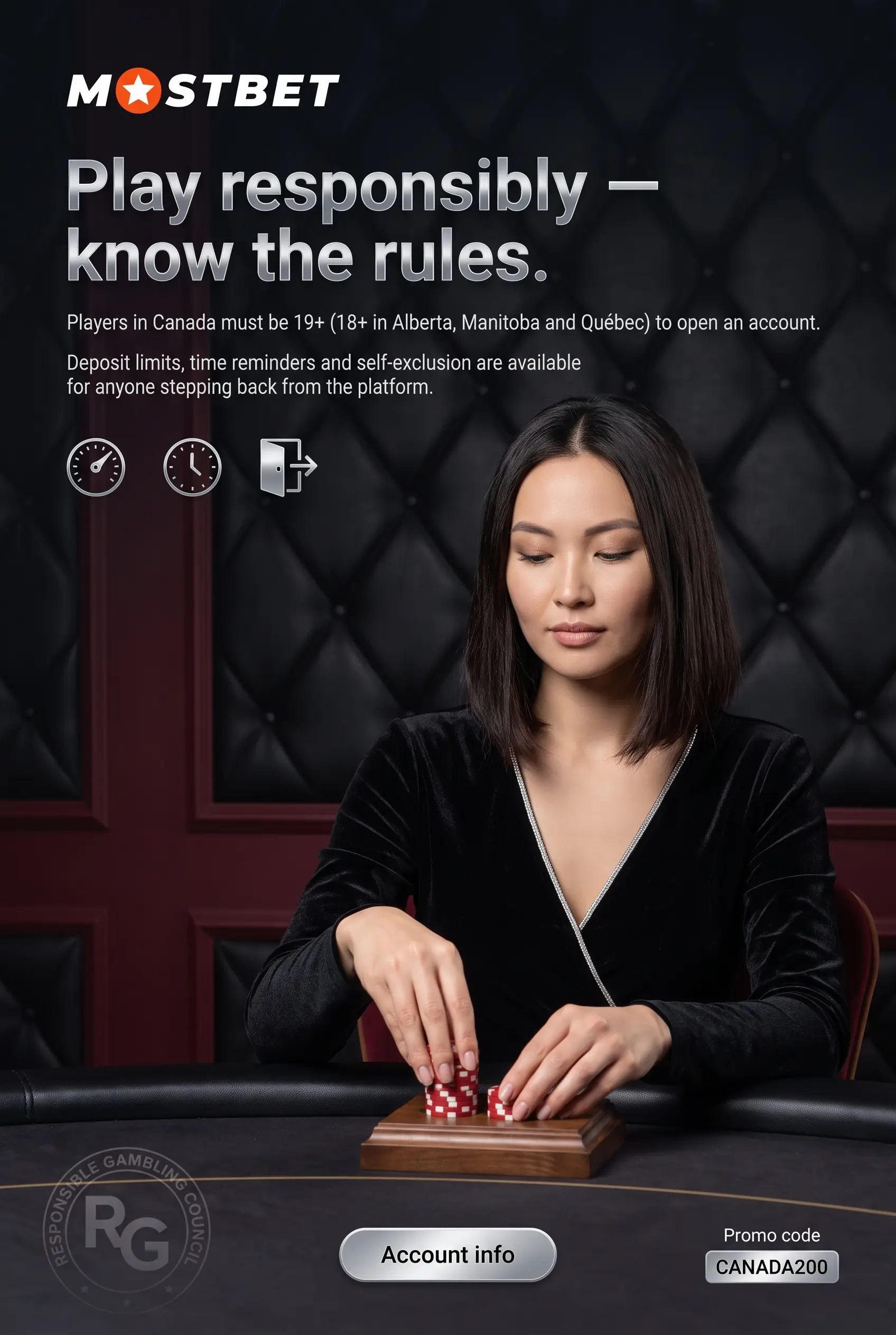 Responsible Gambling information for Aviator